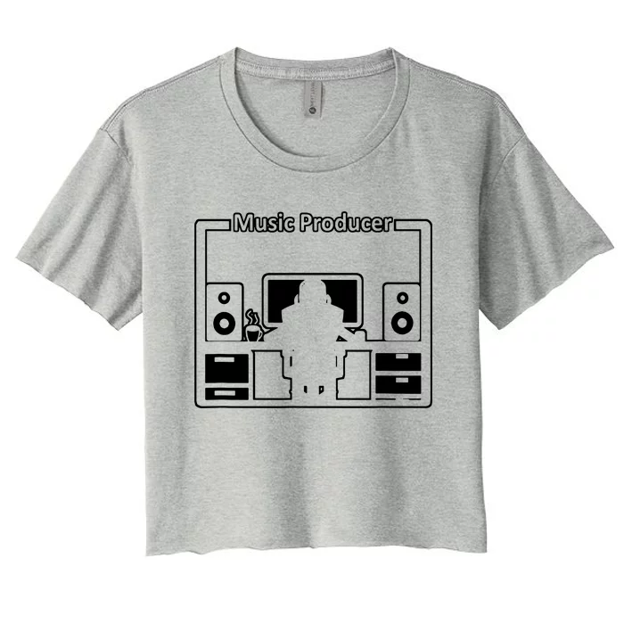 Electronic Music Producer Beatmaker Women's Crop Top Tee