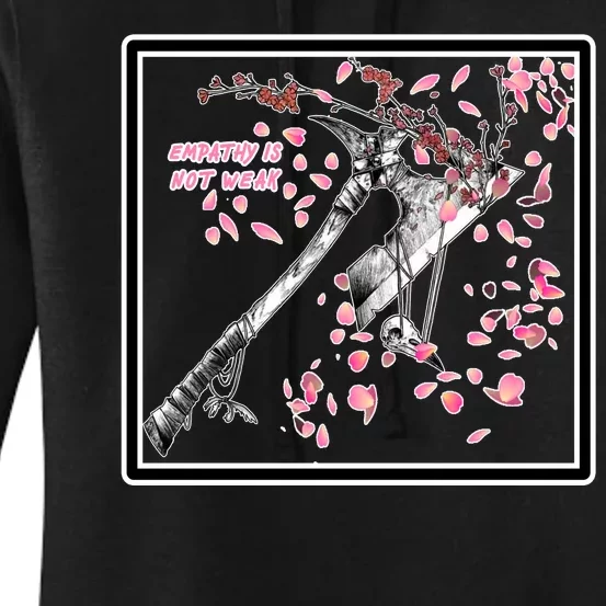 Empathy Is Not Weak Animae e Axe Floral Women's Pullover Hoodie