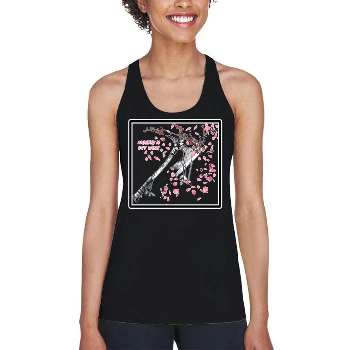 Empathy Is Not Weak Animae e Axe Floral Women's Racerback Tank