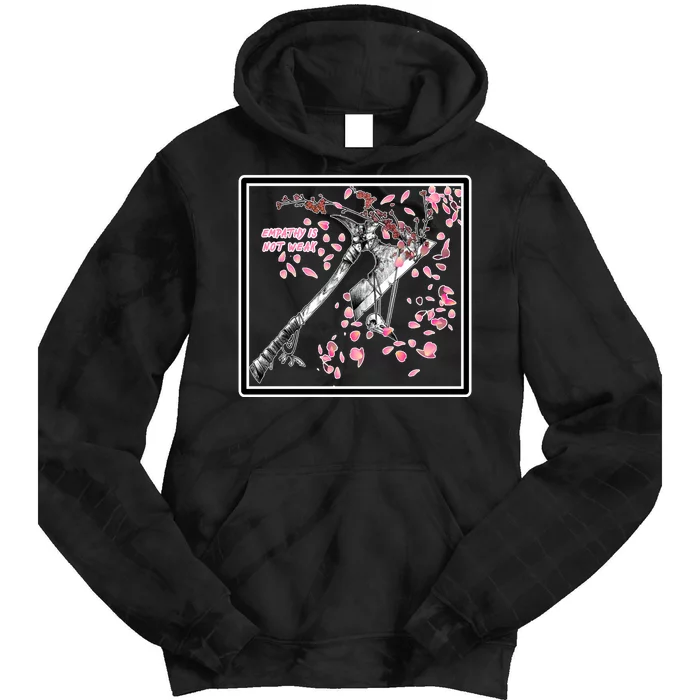 Empathy Is Not Weak Animae e Axe Floral Tie Dye Hoodie