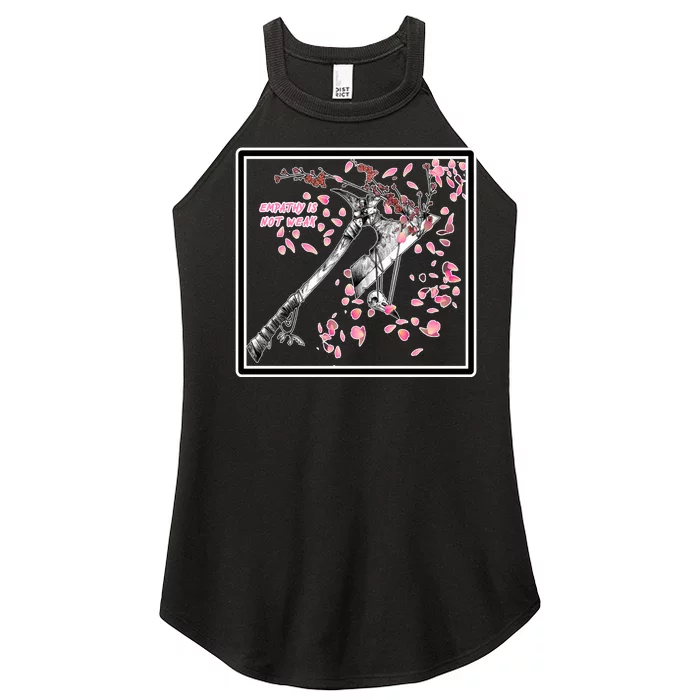 Empathy Is Not Weak Animae e Axe Floral Women’s Perfect Tri Rocker Tank