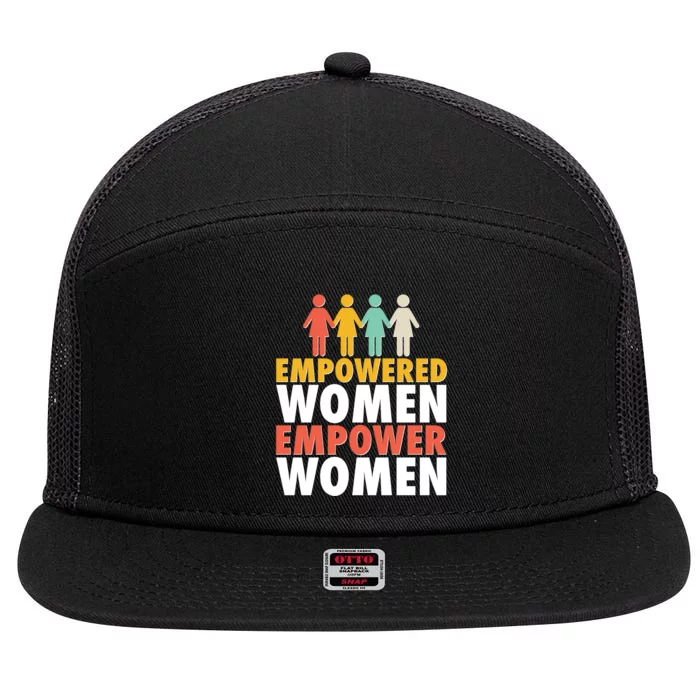 Empowered Women Empower Women Vintage colors 7 Panel Mesh Trucker Snapback Hat