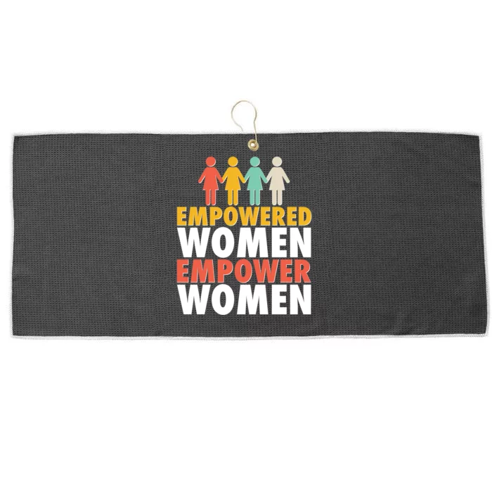 Empowered Women Empower Women Vintage colors Large Microfiber Waffle Golf Towel