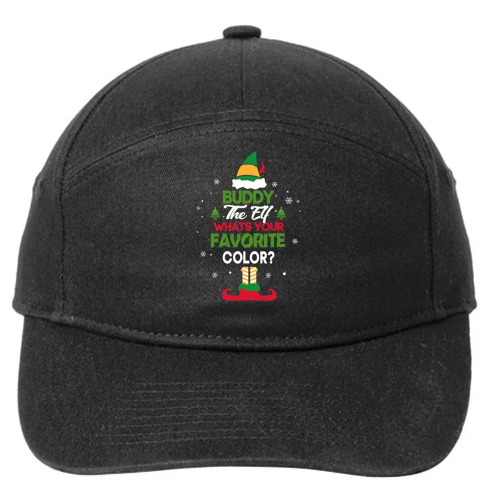 Elf Movie Quote WhatS Your Favorite Color 7-Panel Snapback Hat