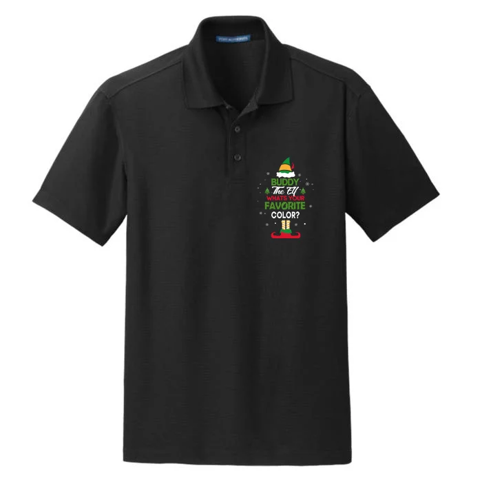 Elf Movie Quote WhatS Your Favorite Color Dry Zone Grid Performance Polo