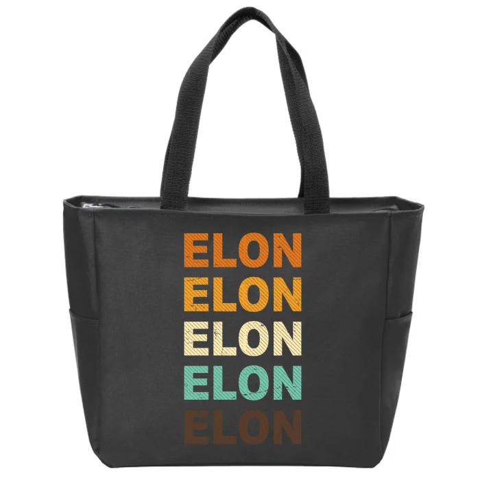 Elon Musk Retro Zip Tote Bag