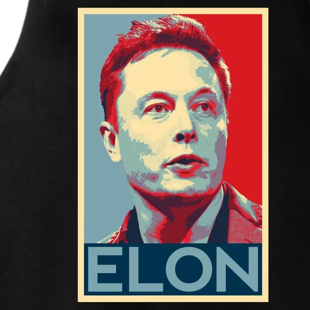 Elon Musk Retro Ladies Tri-Blend Wicking Tank