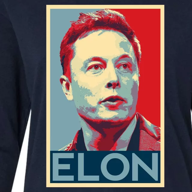 Elon Musk Retro Womens Cotton Relaxed Long Sleeve T-Shirt