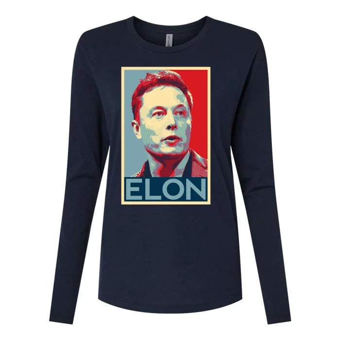 Elon Musk Retro Womens Cotton Relaxed Long Sleeve T-Shirt