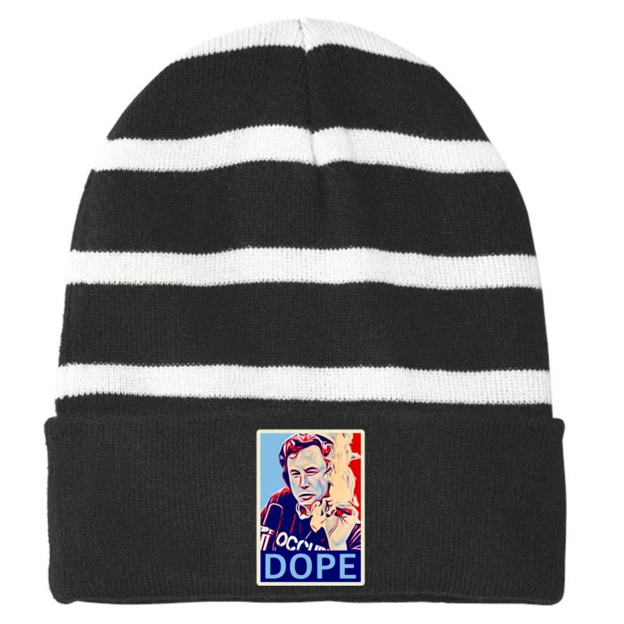 Elon Musk Retro Dope Striped Beanie with Solid Band