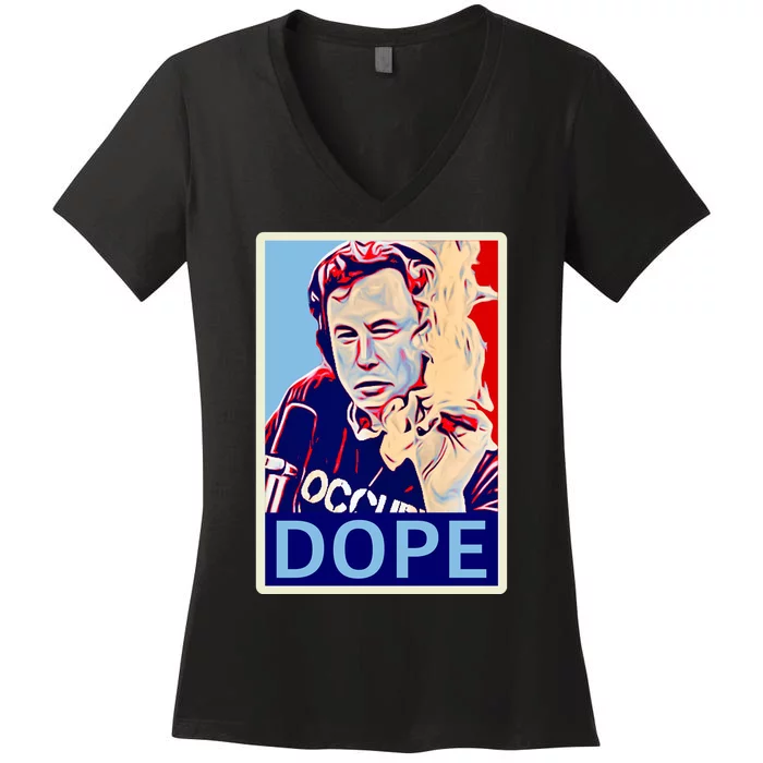 Elon Musk Retro Dope Women's V-Neck T-Shirt