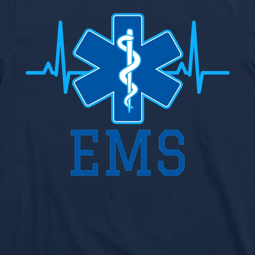 EMS Emergency Medical Services Pulse Logo T-Shirt