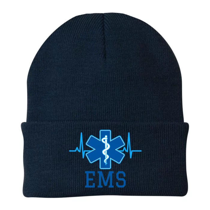 EMS Emergency Medical Services Pulse Logo Knit Cap Winter Beanie