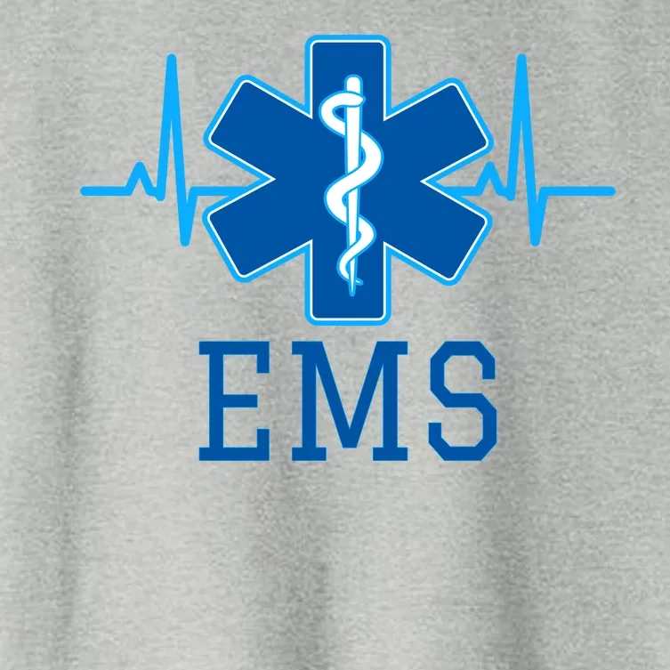 EMS Emergency Medical Services Pulse Logo Women's Crop Top Tee