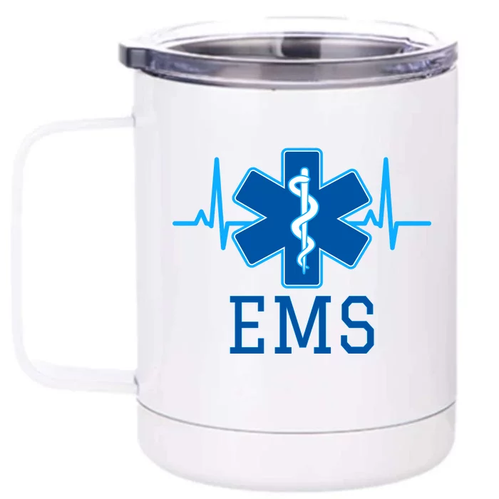 EMS Emergency Medical Services Pulse Logo Front & Back 12oz Stainless Steel Tumbler Cup