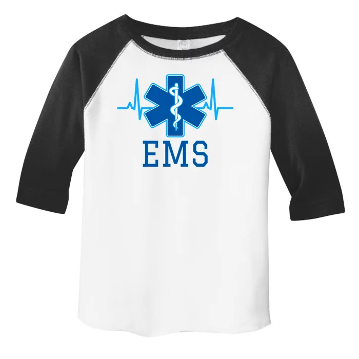 EMS Emergency Medical Services Pulse Logo Toddler Fine Jersey T-Shirt