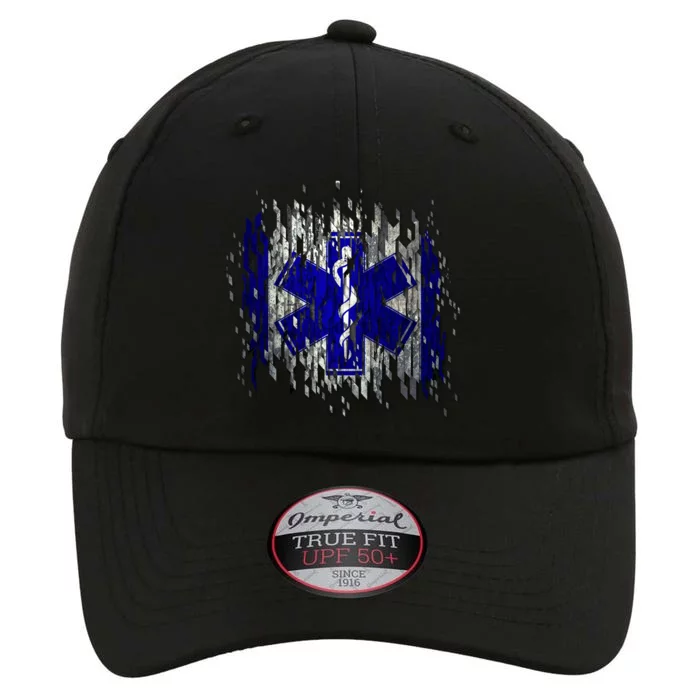 EMS Emergency Medical Services Ripped Torn Flag The Original Performance Cap