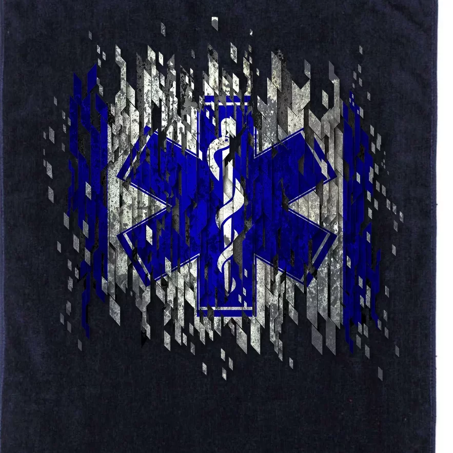 EMS Emergency Medical Services Ripped Torn Flag Platinum Collection Golf Towel