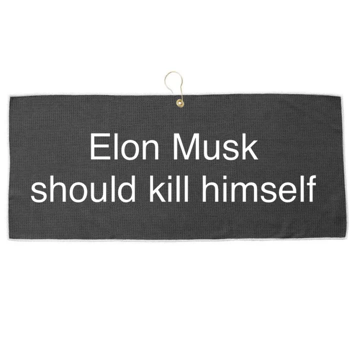 Elon Musk Should Kill Himself Large Microfiber Waffle Golf Towel