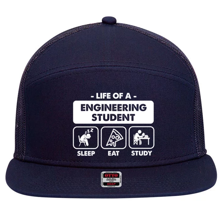 Engineering Major Student Gift Great Gift 7 Panel Mesh Trucker Snapback Hat