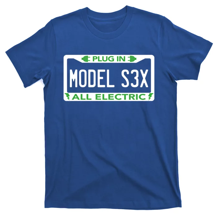 Electric Model Sex Car Funny Green Energy Earth Day Planet Gift T-Shirt