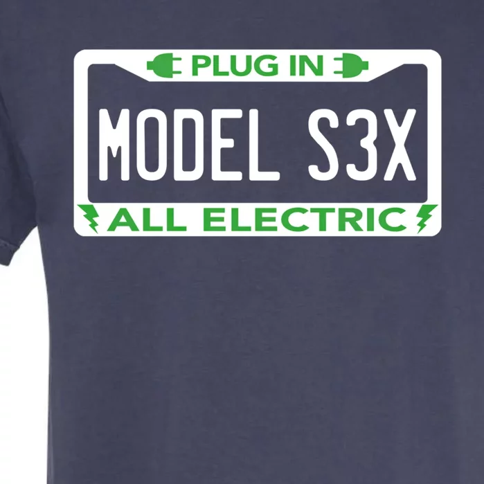 Electric Model Sex Car Funny Green Energy Earth Day Planet Gift Garment-Dyed Heavyweight T-Shirt