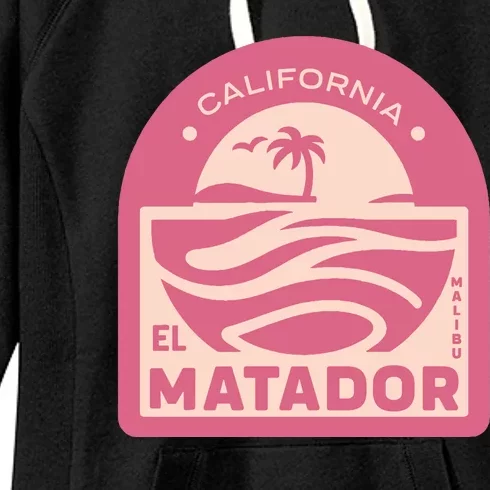 El Matador State Beach Malibu California Women's Fleece Hoodie