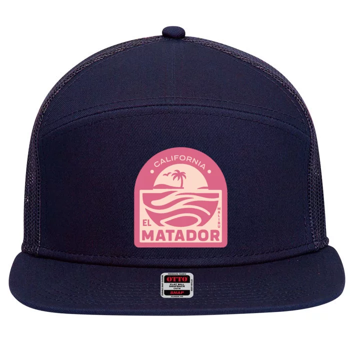 El Matador State Beach Malibu California 7 Panel Mesh Trucker Snapback Hat