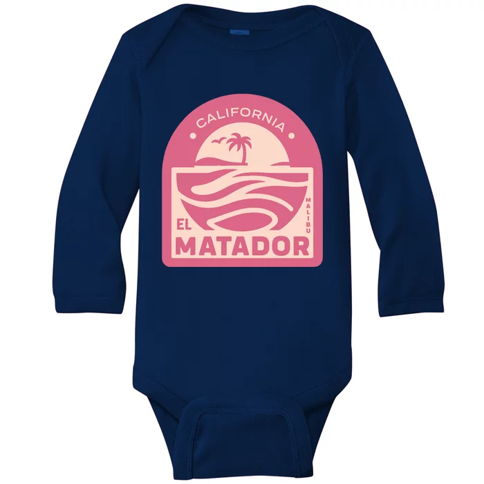 El Matador State Beach Malibu California Baby Long Sleeve Bodysuit