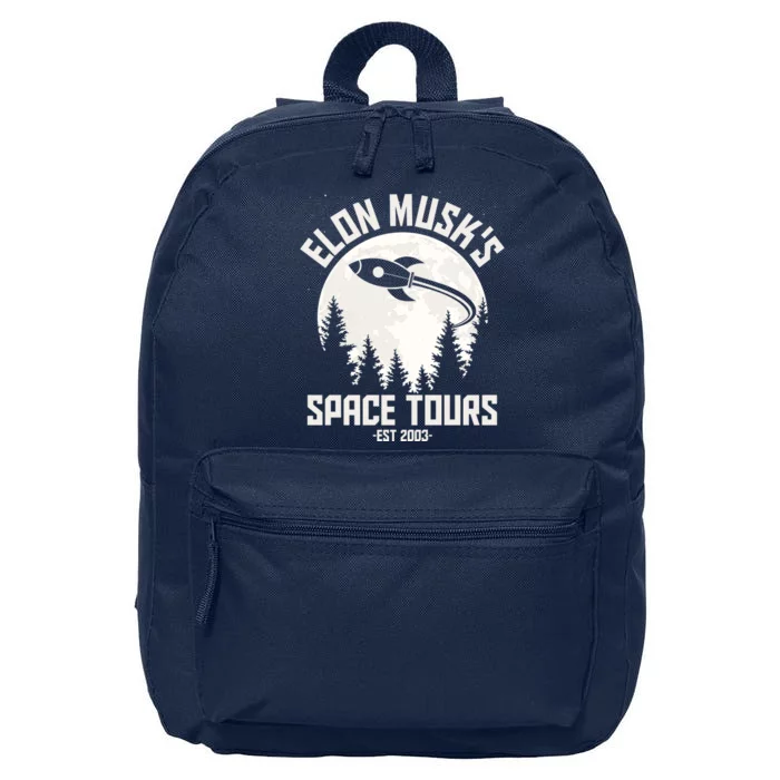 Elon Musk's Space Tours Est 2003 16 in Basic Backpack