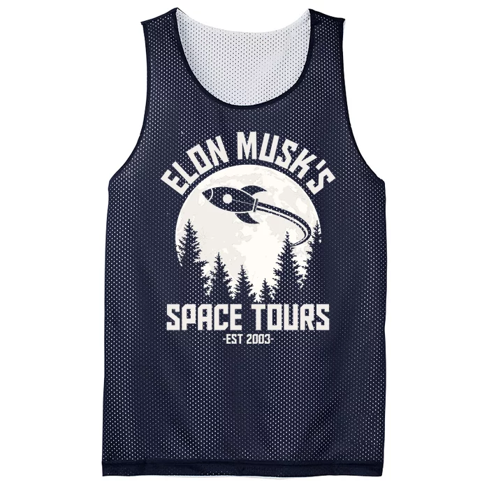 Elon Musk's Space Tours Est 2003 Mesh Reversible Basketball Jersey Tank