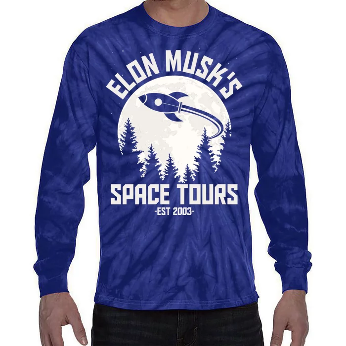 Elon Musk's Space Tours Est 2003 Tie-Dye Long Sleeve Shirt