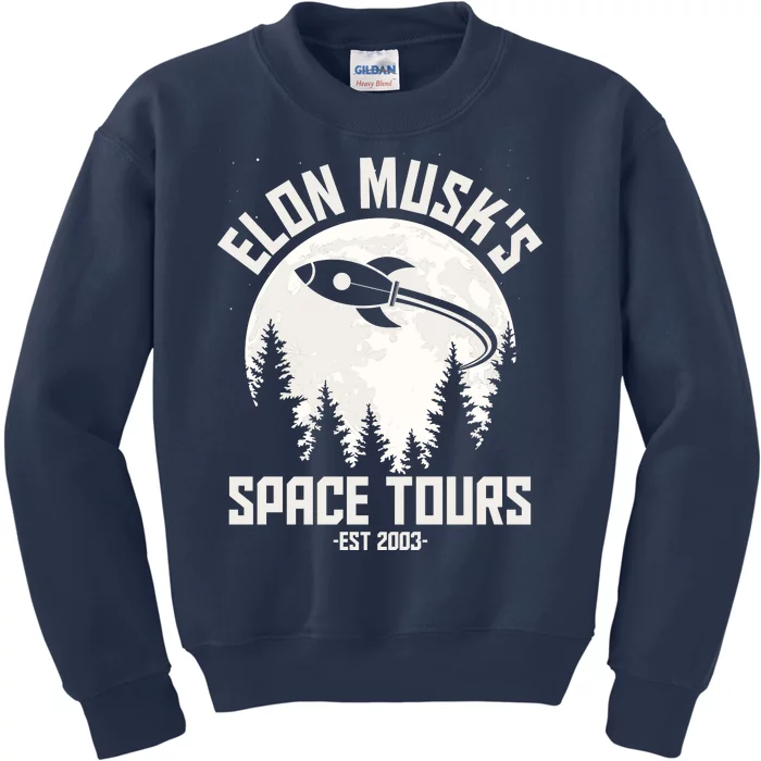 Elon Musk's Space Tours Est 2003 Kids Sweatshirt