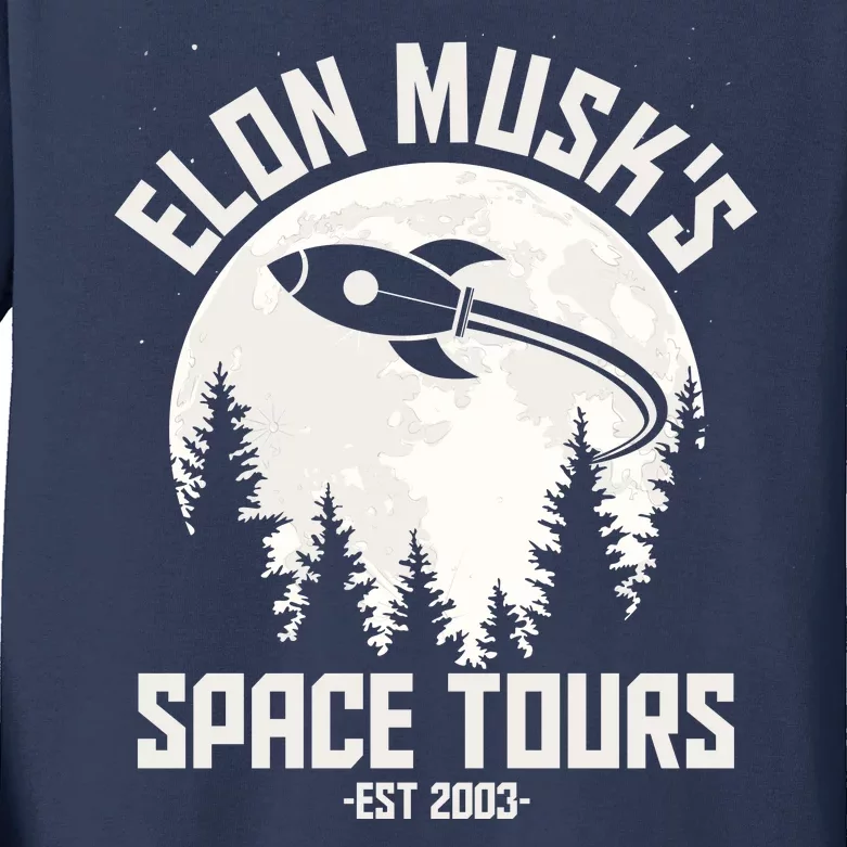 Elon Musk's Space Tours Est 2003 Kids Long Sleeve Shirt