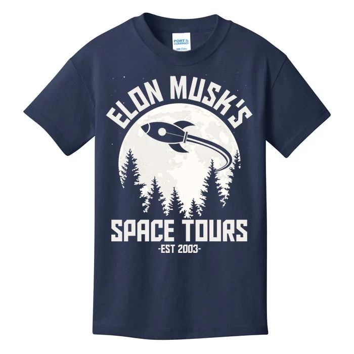 Elon Musk's Space Tours Est 2003 Kids T-Shirt