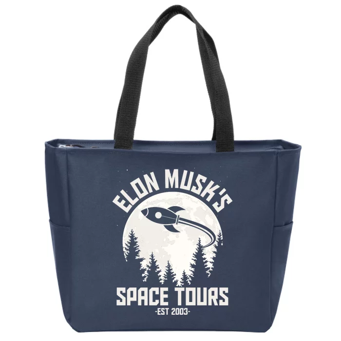 Elon Musk's Space Tours Est 2003 Zip Tote Bag