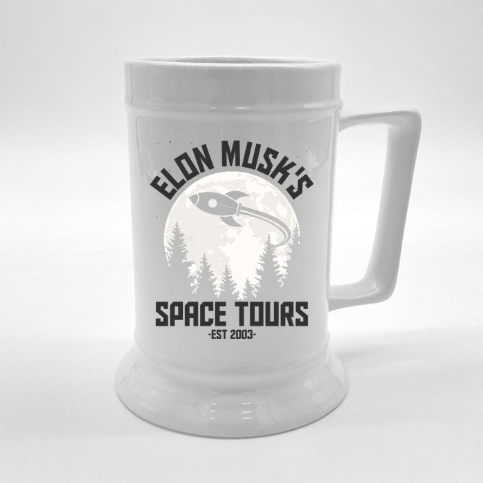 Elon Musk's Space Tours Est 2003 Front & Back Beer Stein