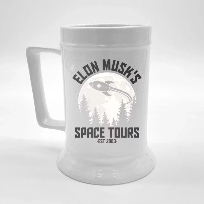 Elon Musk's Space Tours Est 2003 Front & Back Beer Stein