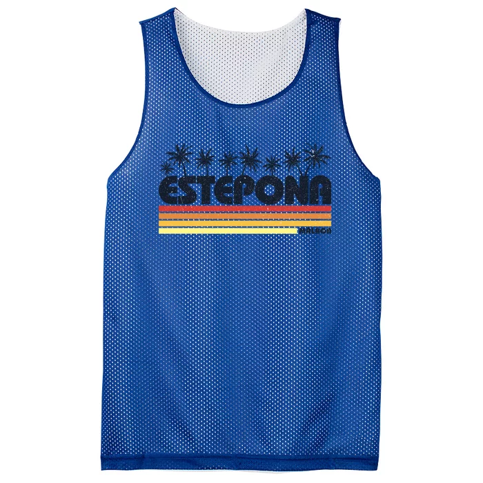 Estepona Malaga Spain Retro Tourism Gift Mesh Reversible Basketball Jersey Tank