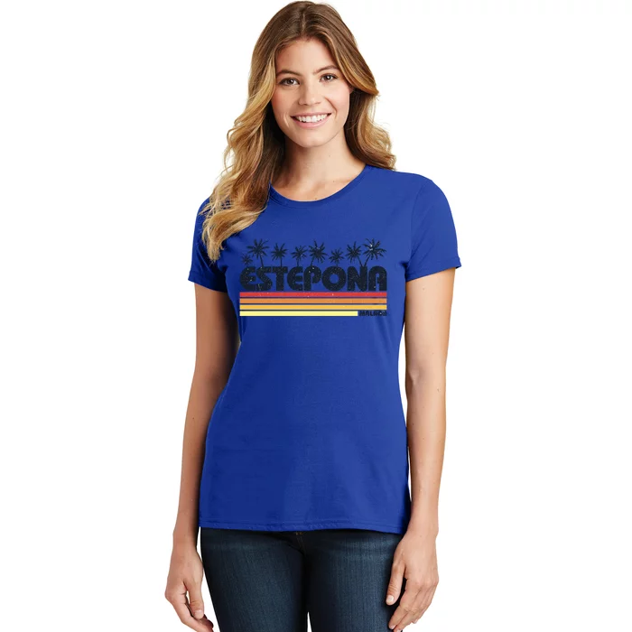 Estepona Malaga Spain Retro Tourism Gift Women's T-Shirt