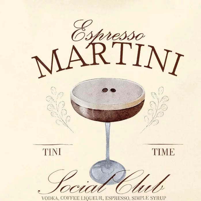 Espresso Martini Social Club Cocktail Bachelorette Design Zip Tote Bag