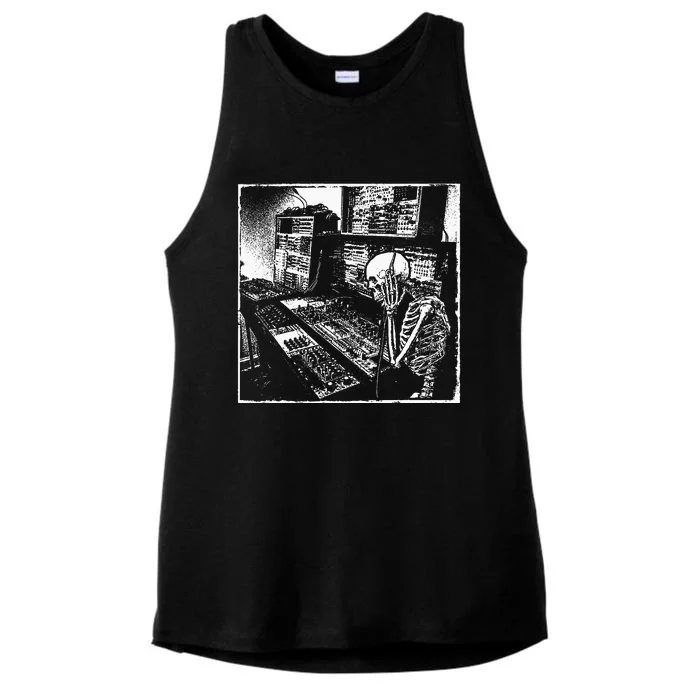 Electronic Music Synthesizer Techno Music Dj Producer Ladies Tri-Blend Wicking Tank