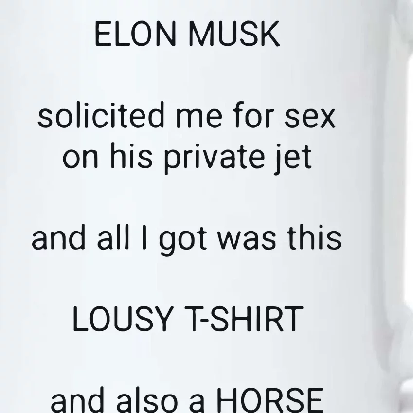 Elon Musk Solicited Me For Sex On His Private Jet Black Color Changing Mug