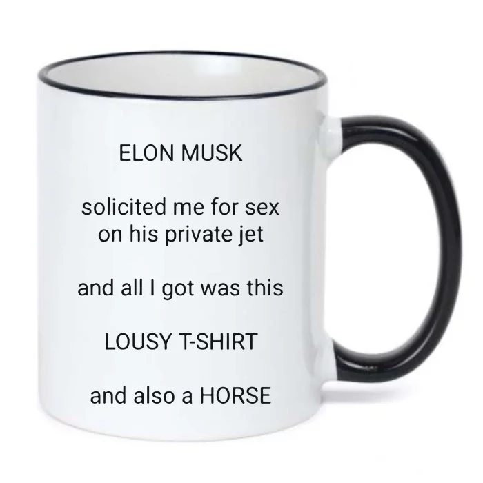 Elon Musk Solicited Me For Sex On His Private Jet Black Color Changing Mug