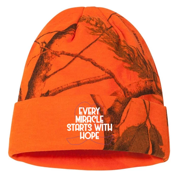 Every Miracle Starts With Hope Alzheimer's Fighter Memories Great Gift Kati - 12in Camo Beanie