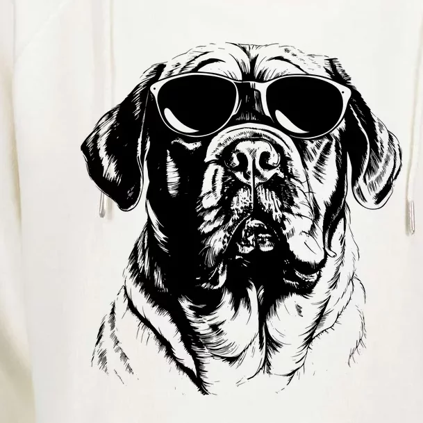 English Mastiff Sketch Drawing Art Dog Lover Mom Dad Wo Womens Funnel Neck Pullover Hood