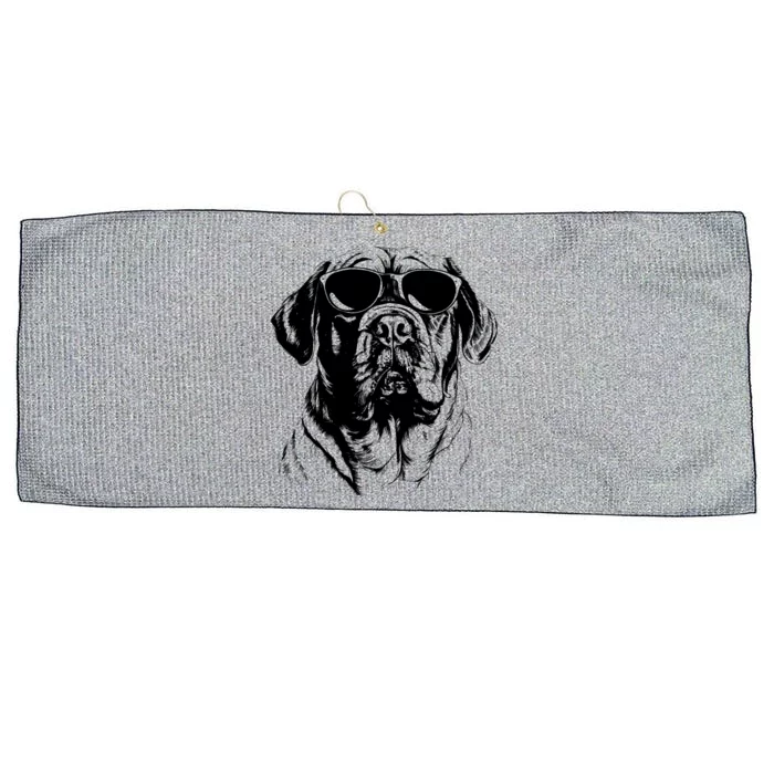 English Mastiff Sketch Drawing Art Dog Lover Mom Dad Wo Large Microfiber Waffle Golf Towel