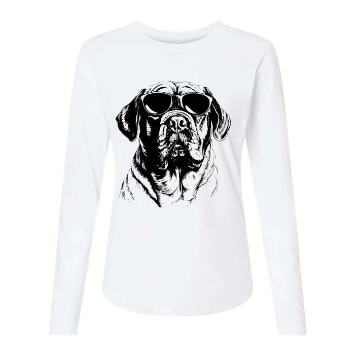 English Mastiff Sketch Drawing Art Dog Lover Mom Dad Wo Womens Cotton Relaxed Long Sleeve T-Shirt