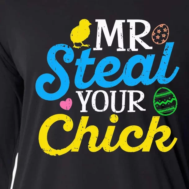 Easter Mr Steal Your Chick Funny Spring Humor Cooling Performance Long Sleeve Crew