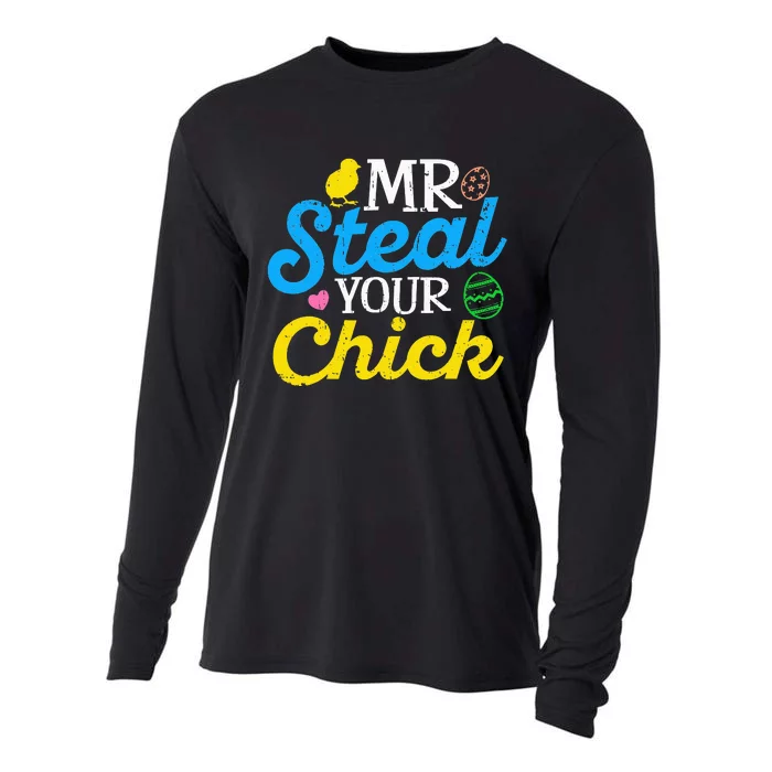 Easter Mr Steal Your Chick Funny Spring Humor Cooling Performance Long Sleeve Crew